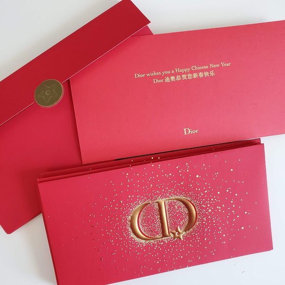 2 x DIOR gold logo Red Lucky Money Envelopes card - Picture 5 of 8